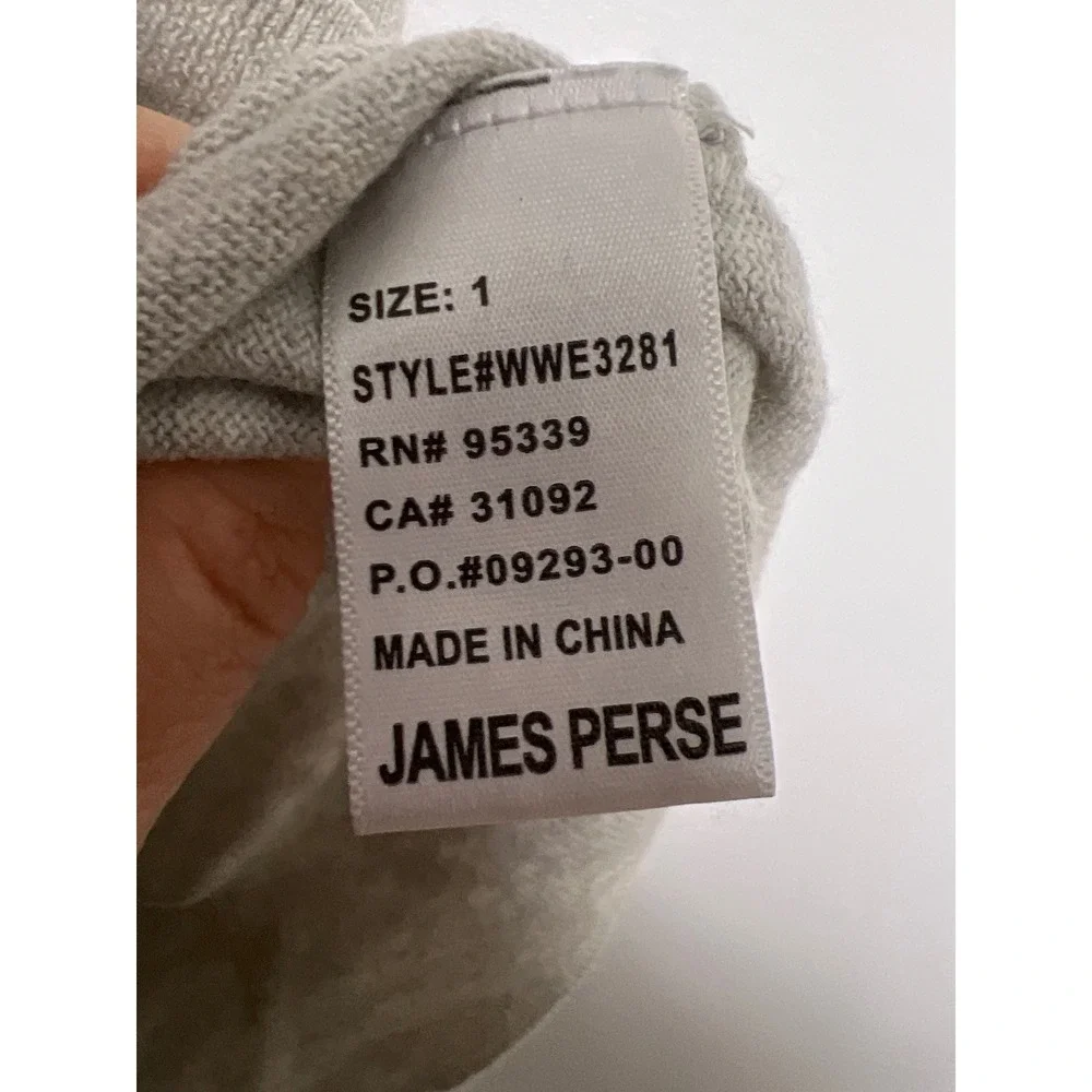 James Perse Women's 3/4 Sleeve Casual Pullover Terry Sweatshirt Dress 2 S Gray‎